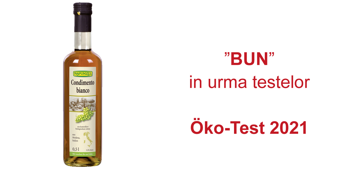 Oko-Test premiaza otetul bio Condimento Bianco cu calificativul BUN