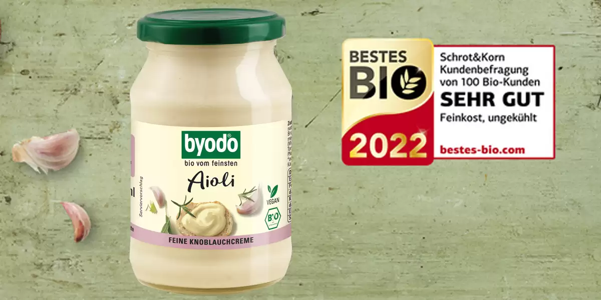 Sosul vegan Aioli a obținut a primit Bestes Bio 2022