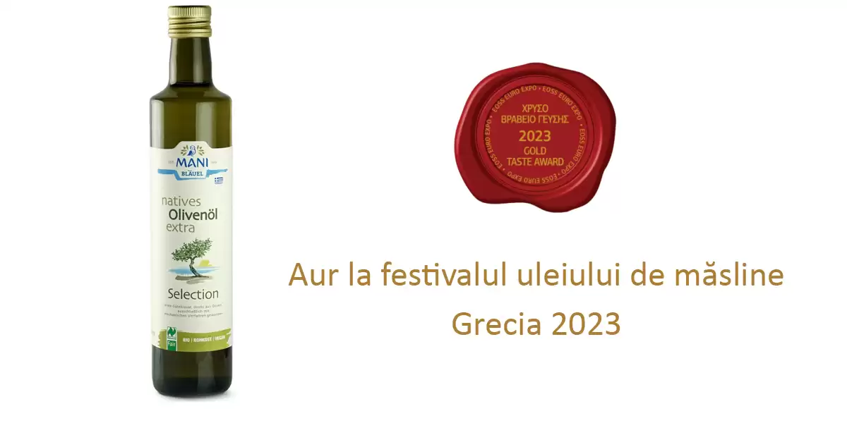 Aur pentru Mani la al 8-lea festival al uleiului de măsline și măslinelor 2023