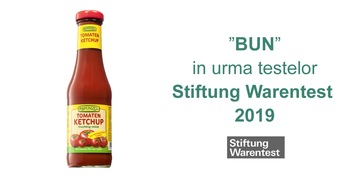 Ketchup bio evaluat ca bun de revista Stiftung Warentest
