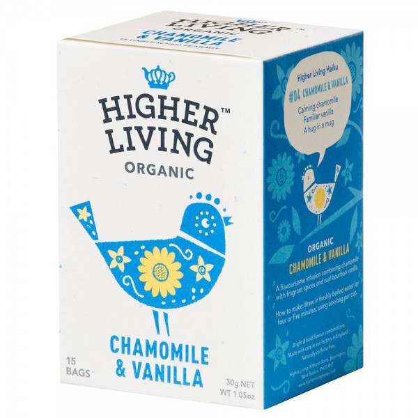 Ceai cu musetel si vanilie 15 plicuri bio Higher Living