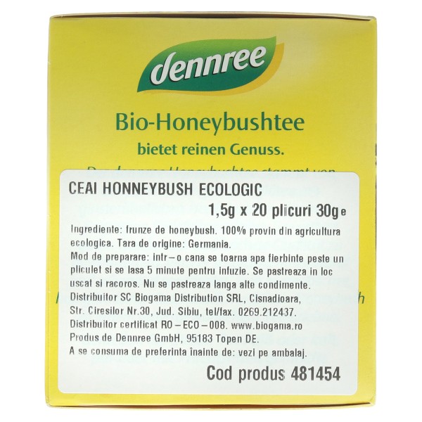 Ceai Honeybush x 20 plicuri bio Dennree
