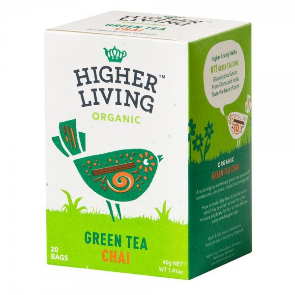 Ceai verde Chai 20 plicuri bio Higher Living