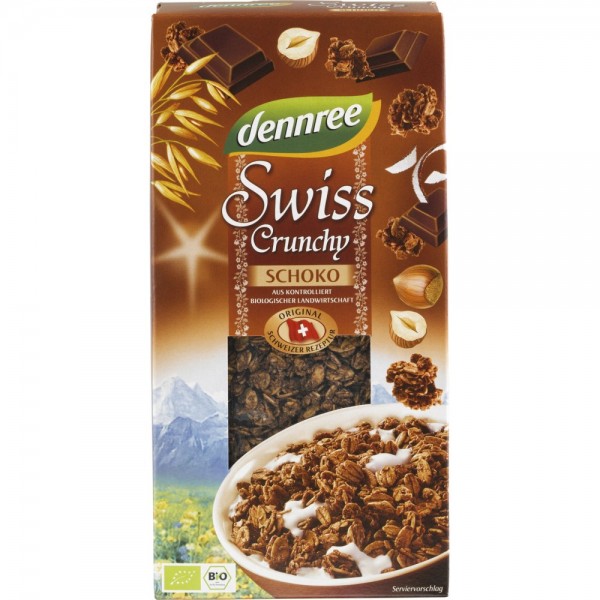 Cereale crocante cu alune si ciocolata bio Dennree