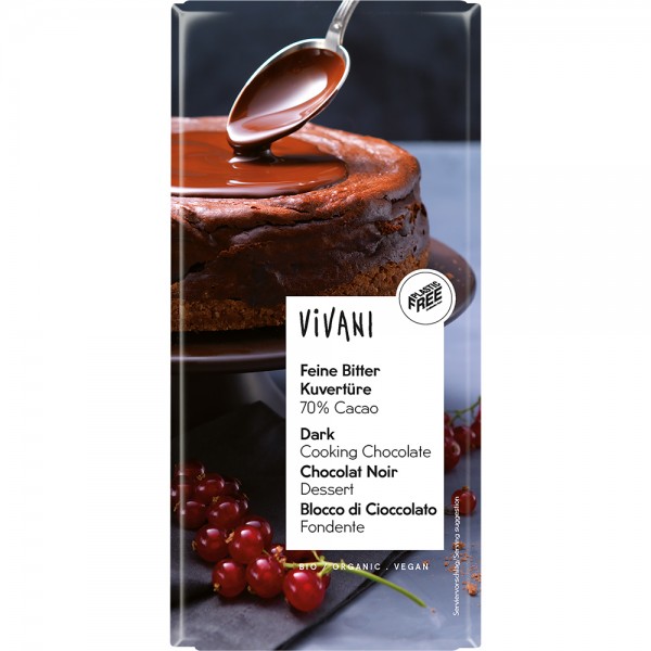 Ciocolata cuvertura amaruie bio Vivani