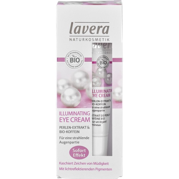 Crema de ochi Illuminating cu extract de perle si cafeina bio Lavera