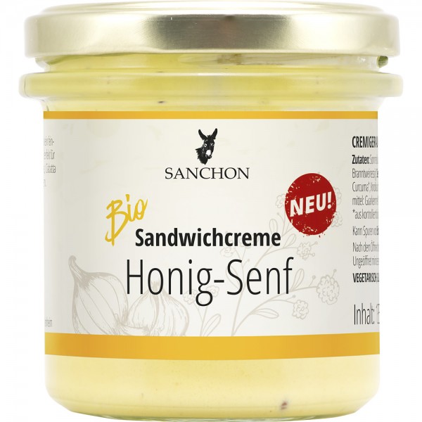Crema pentru sandwich cu miere si mustar bio Sanchon