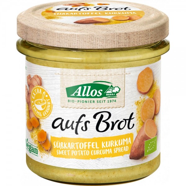 Crema tartinabila din cartof dulce si curcuma fara gluten bio Allos