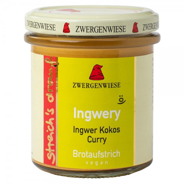 Crema tartinabila Ingwery cu ghimbir, cocos si curry, fara gluten bio Zwergenwiese