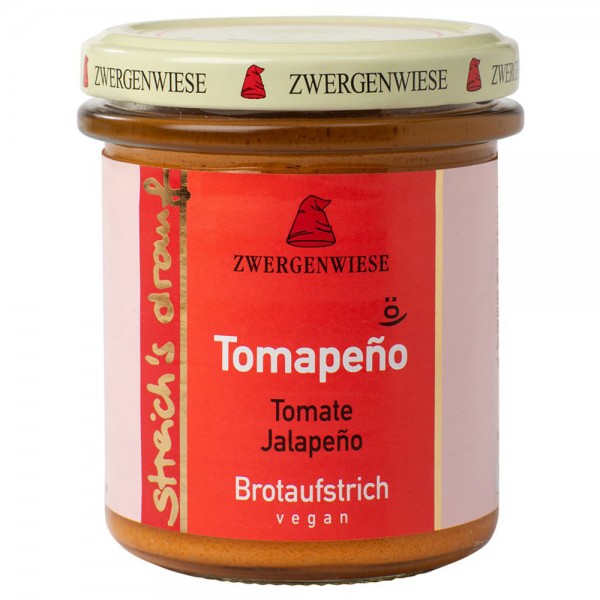 Crema tartinabila Tomapeno cu rosii si ardei Jalapeno bio Zwergenwiese