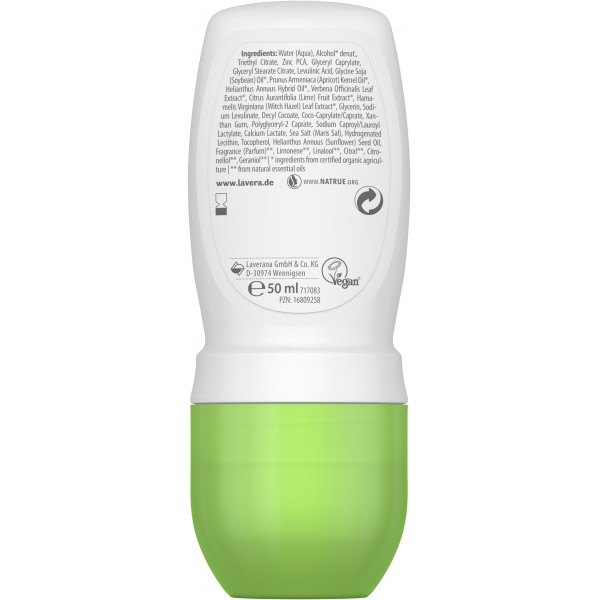 Deo Roll-on natural si refresh cu lime bio Lavera
