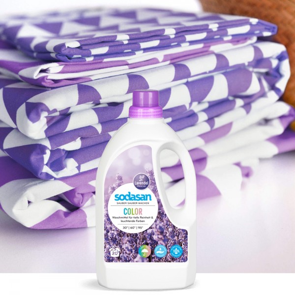 Detergent lichid pentru rufe colorate cu lavanda Sodasan