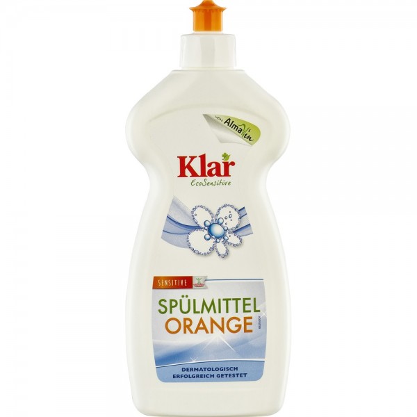 Detergent lichid sensitiv cu portocala pentru vase Klar