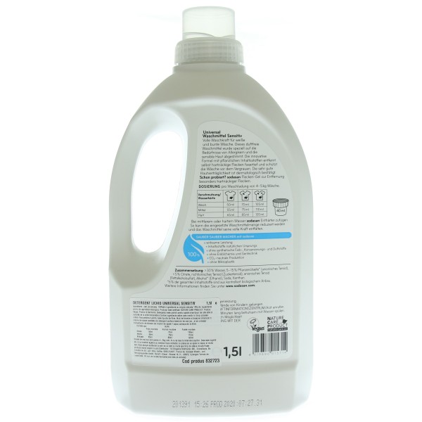 Detergent lichid universal Sensitiv Sodasan