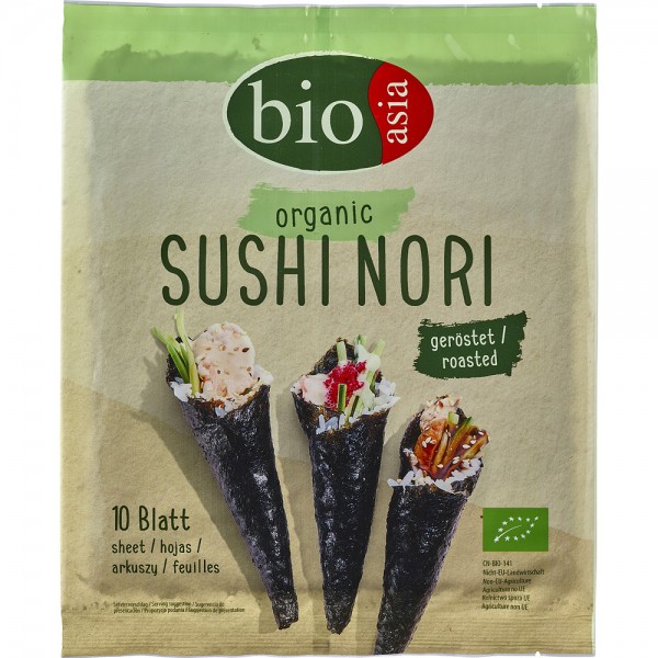 Foi de alge Sushi Nori 10 bucati bio BioAsia
