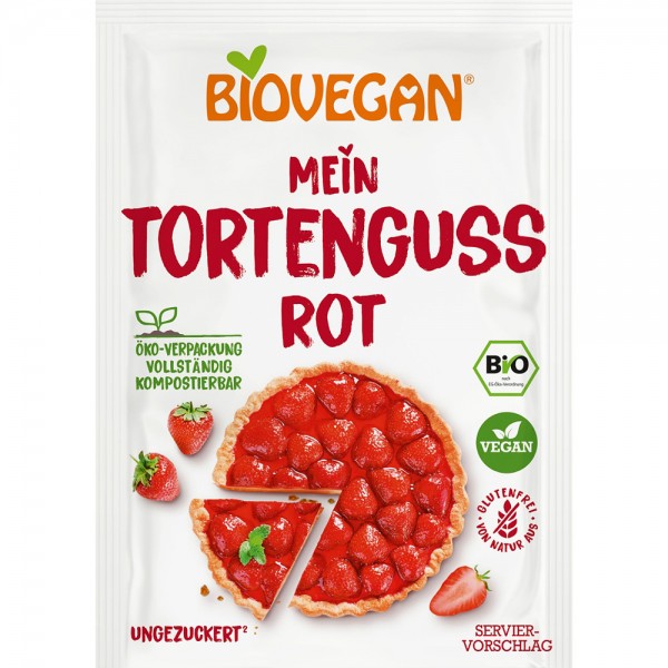 Gelatina vegana rosie, fara gluten bio Biovegan