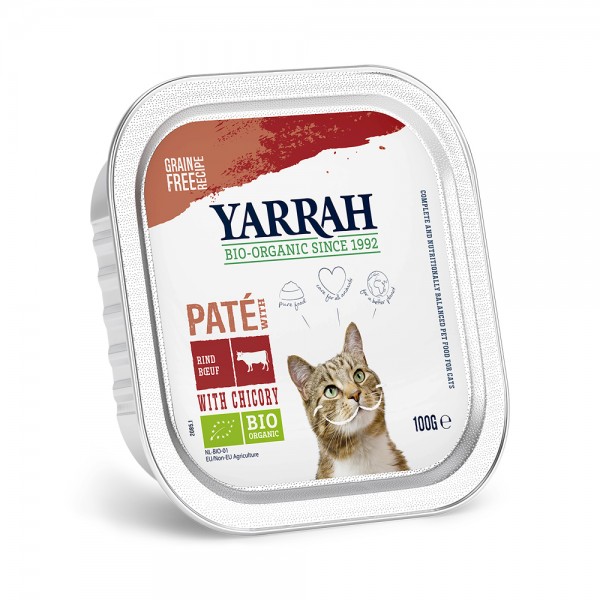 Hrana pate cu carne de vita si pui pentru pisici Yarrah