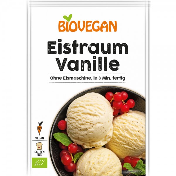Inghetata de vanilie pudra, fara lactoza si gluten bio Biovegan
