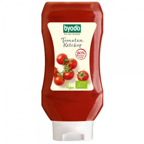 Ketchup de tomate in flacon fara gluten bio Byodo