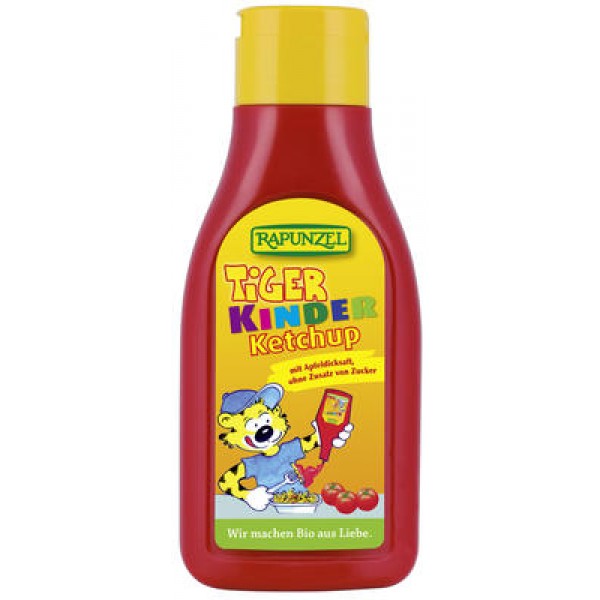 Ketchup de tomate Tiger pentru Copii Indulcit cu nectar de mere bio Rapunzel