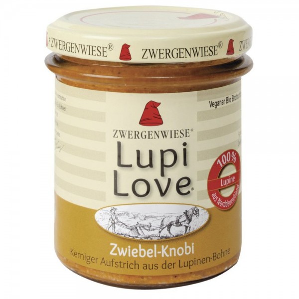 Lupi Love crema tartinabila din lupin cu ceapa si usturoi fara gluten bio Zwergenwiese