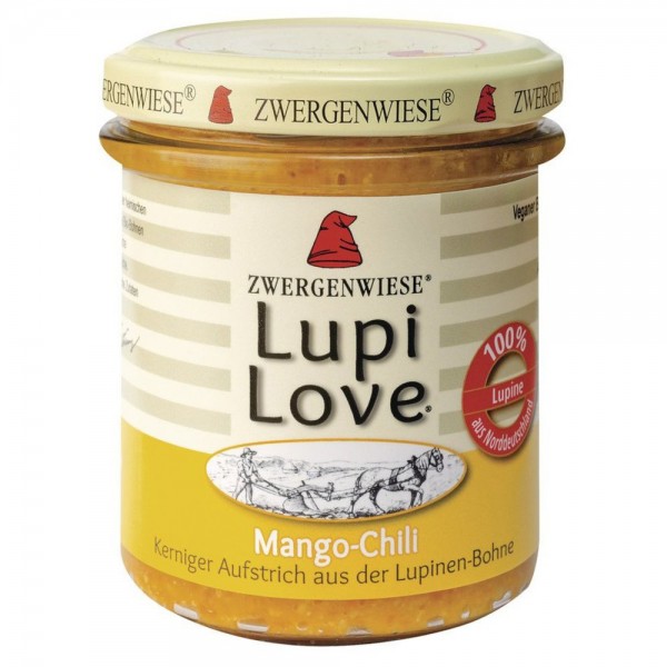 Lupi Love crema tartinabila din lupin cu mango si chili fara gluten bio Zwergenwiese