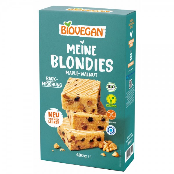 Mix pentru Blondies cu nuci si zahar de artar fara gluten bio Biovegan