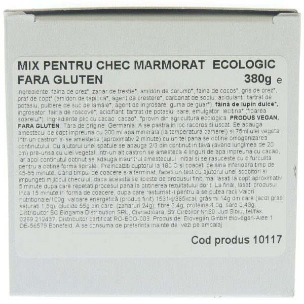 Mix pentru chec marmorat fara gluten bio Biovegan