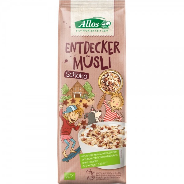 Musli cu ciocolata pentru copii bio Allos
