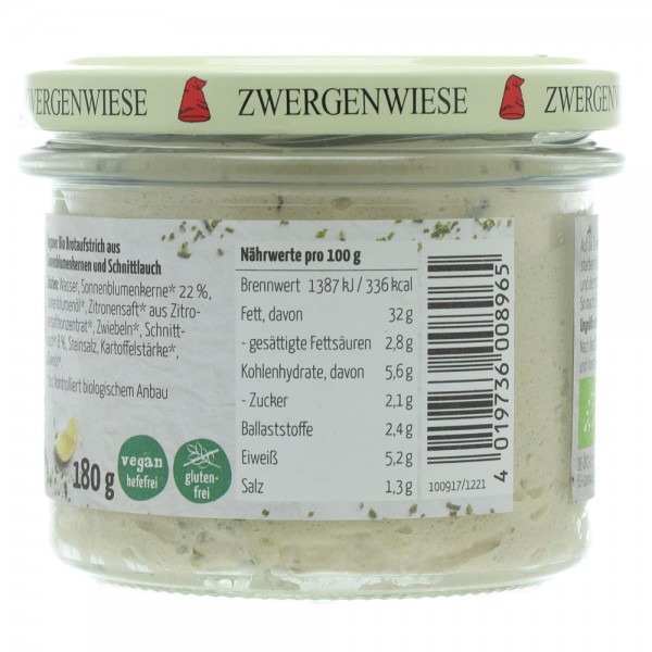 Pate vegetal cu arpagic fara gluten bio Zwergenwiese