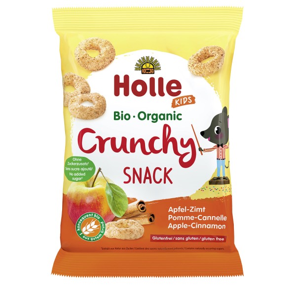 Snack crocant cu mar si scortisoara, +3 ani bio Holle