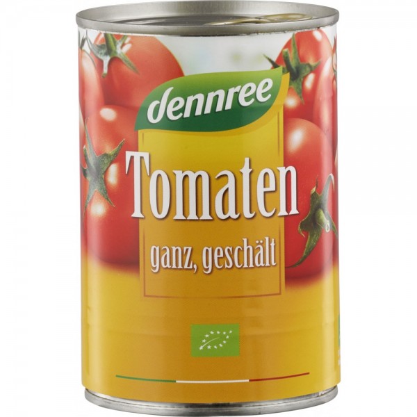 Tomate cojite in sos de rosii la conserva bio Dennree