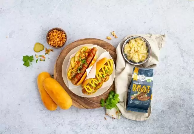 Rețetă Hot dog bio cu carnati vegani