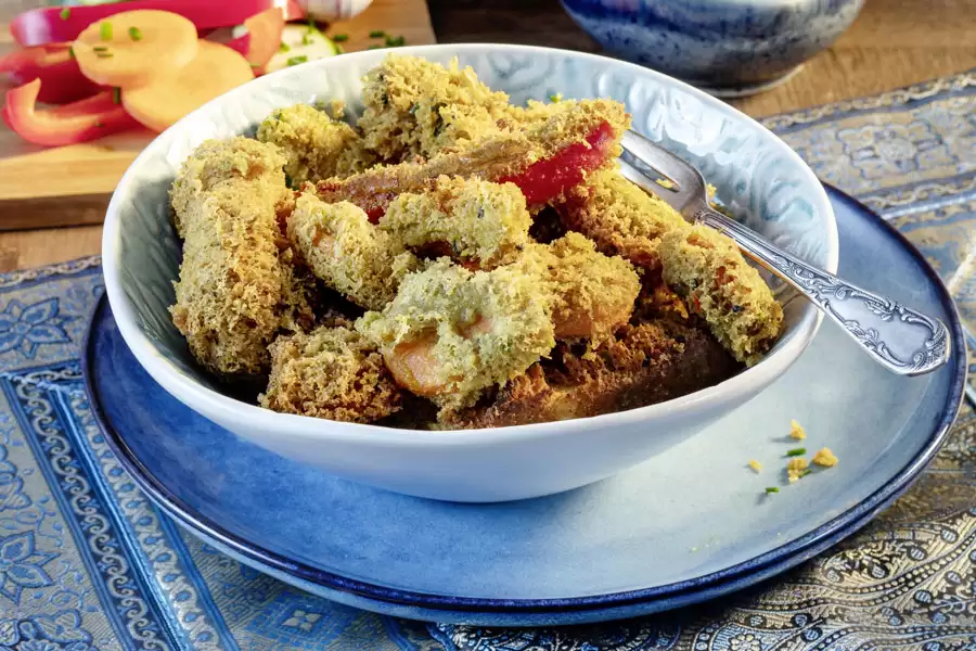 Rețetă Tigaie Curry - Pakora cu sos picant de arahide