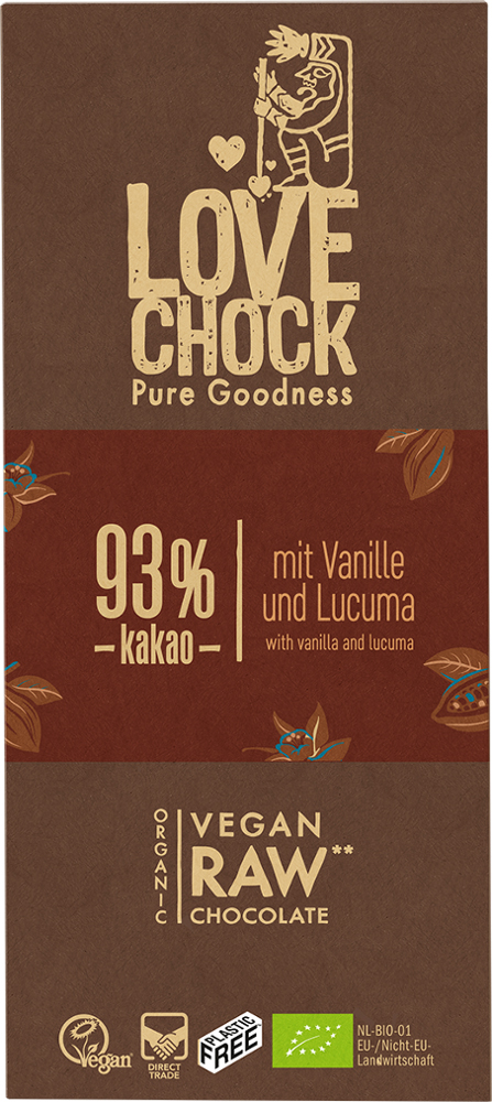 Ciocolata RAW VEGANA BIO 93% cacao eco