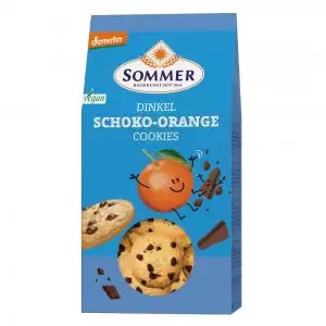 Biscuiti din spelta cu ciocolata si portocale bio Sommer