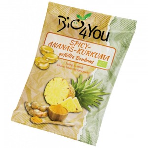Bomboane picante cu ananas si curcuma fara gluten bio Bio4You