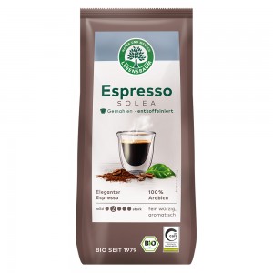 Cafea Solea Espresso macinata decofeinizata bio Lebensbaum