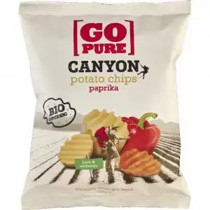 Chips-uri Canyon din cartofi cu ardei, fara gluten bio GoPure