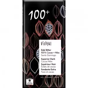 Ciocolata amara 100% cacao, vegana bio Vivani