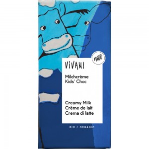 Ciocolata cu crema de lapte pentru copii bio Vivani