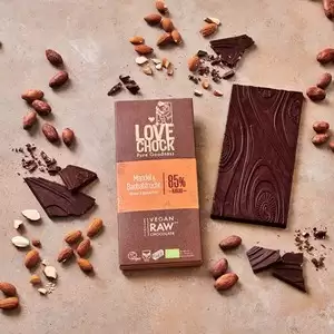Ciocolata raw vegana cu migdale si baobab bio Lovechock