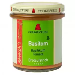 Crema tartinabila Basitom cu busuioc si tomate, fara gluten bio Zwergenwiese