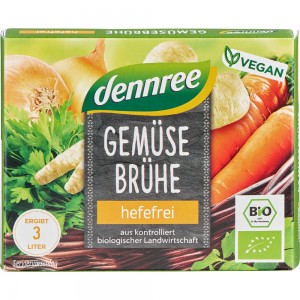 Cuburi pentru supa de legume, fara drojdie 6 bucati bio Dennree