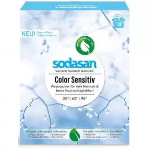 Detergent pudra pentru rufe colorate, sensitiv Sodasan