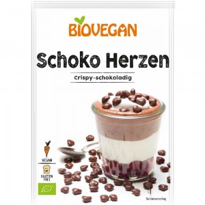 Inimioare decorative din ciocolata fara gluten bio Biovegan