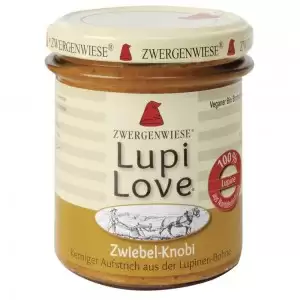 Lupi Love crema tartinabila din lupin cu ceapa si usturoi, fara gluten bio Zwergenwiese