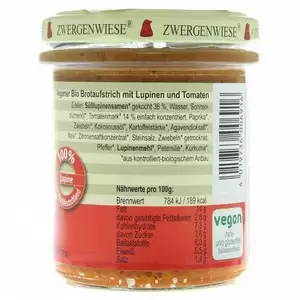 Lupi Love crema tartinabila din lupin si tomate fara gluten bio Zwergenwiese