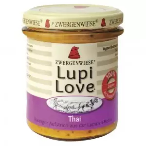 Lupi Love crema tartinabila din lupin Thai, fara gluten bio Zwergenwiese