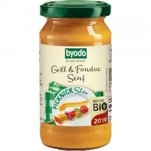 Mustar pentru gratar si fondue, fara gluten bio Byodo